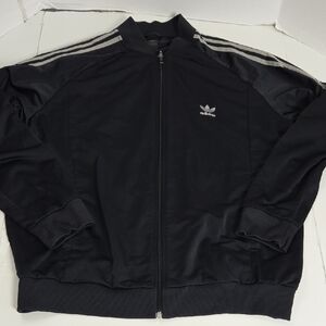 Vintage Adidas Black and Gray Track Jacket